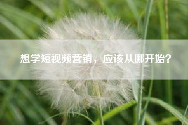 想學(xué)短視頻營銷，應(yīng)該從哪開始？