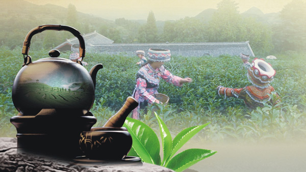 敘永縣茶文化節(jié)四折頁宣傳廣告設(shè)計(jì)